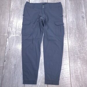 Prana Cargo Pants Womens 2 Gray Stretch Ripstop Hiking Joggers Performance